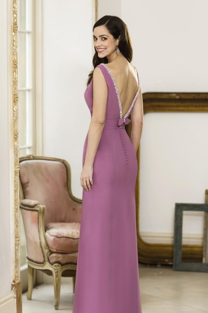 True Bridesmaids - High Neck Finished With Pearl Beading